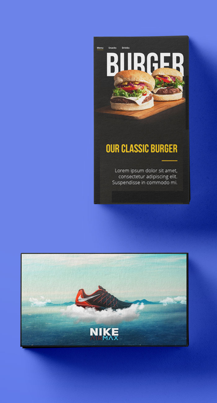 Digital Signage: Menu TV & Advertising