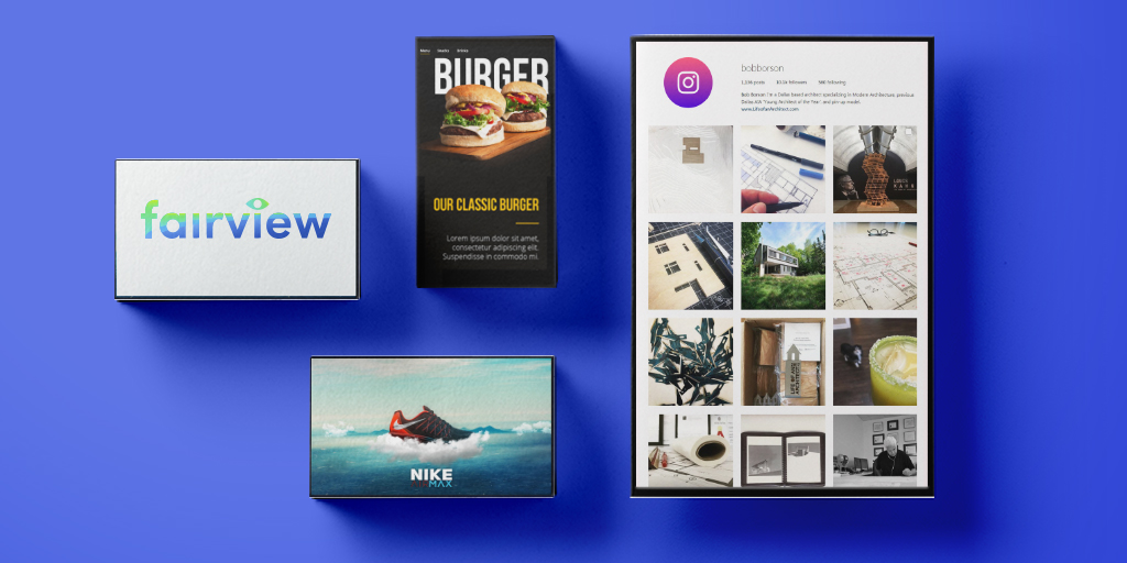 fairview twitter - digital signage
